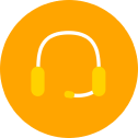 Icon of a phone headset.