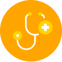 Icon of a stethoscope.